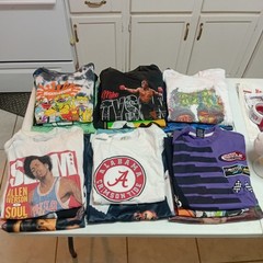 Bulk Lot 48 Graphic Print Shirts Mixed Sizes Graphics Sports Anime Festival #2