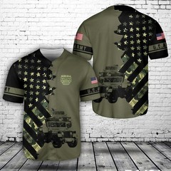 US Army 1953 Willys M38A1 Military Baseball Jersey AOP Shirt Full Size S-5XL