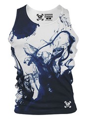 Navy Smoke Tank Gym Vest Men Workout Clothing Bodybuilding Muscle Top Training
