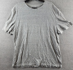 The Men’s Store at Bloomingdale’s Striped Linen Tee XL Dark Slate Short Sleeve
