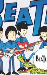 THE BEATLES CARTOON ALLIGATOR T-SHIRT! John Paul George Ringo