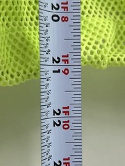 Rue 21 Top Unisex Sz XL Lime Green Long Sleeves Open Mesh Drawstring 1/4 Zip