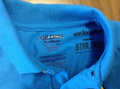 STAR TREK MEN’S UNIFORM COMMAND PATCH POLO SHIRT “JERZEES” LICENSED
