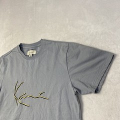 Karl Kani Streetwear Lt Blue Big Center Logo Short Sleeve T-Shirt Size L