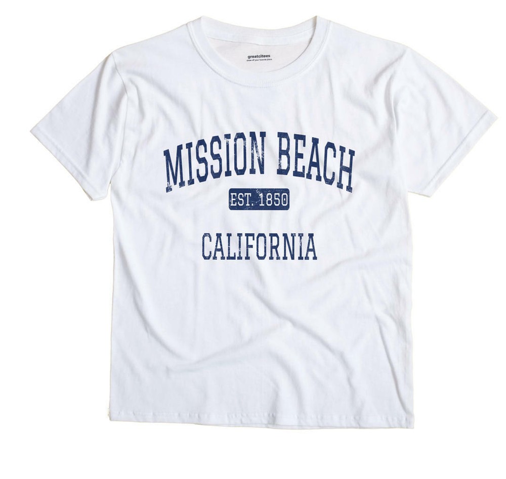 Mission Beach California CA T-Shirt San Diego EST