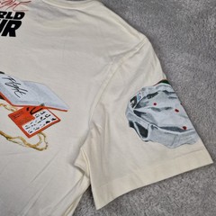 Nike Jordan Artist Series Jacob Rochester Flight World Tour T Shirt Mens L Cream