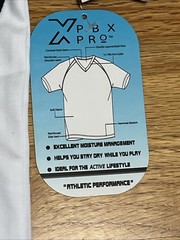 PBX Pro Athletic Shirt – Mens Medium – NEW with Tags – White with Blue