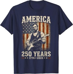 Abraham Lincoln Playing Guitar 4th July 250th Anniversary T-Shirt