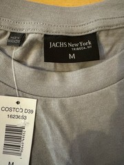 NWT JACHS New York Men’s Medium Gray Long Sleeve Crew Neck Basic T-Shirt