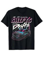 Men’S JDM Racing Drift Car Graphic T-Shirt – Neon Japanese Street Art S-5XL