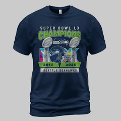 Seattle Seahawks Super Bowl LX Champions Shirt Seahawks Fan Tee – Size S to 5XL