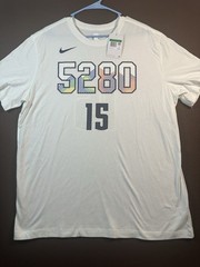 Denver Nuggets Nikola Jokic 15 Nike 5280 City Edition White Shirt Mens XL NBA