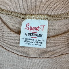 VTG Sport-T By Stedman Turkey Tech Grand Prix T-Shirt Mens M 38-40 Tan Graphic