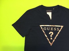 GUESS Los Angeles Men’s Short Sleeve T-Shirt Size LARGE Blue w/Silver Cotton NEW