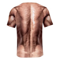 Men’s 6-pack Abdominal Muscle T-shirt 3D Printed Short Sleeved Fitness