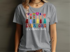 Everyone Is Welcome Here T-Shirt – Inclusive Pride Equality Kindness Tee