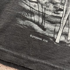 Vintage Springhill Double-Sided Deer Nature Graphic Print Size Small Black