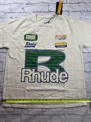 Rhude Roadway Racing Vintage White S/S T-Shirt Oversized Medium *New with Tags*