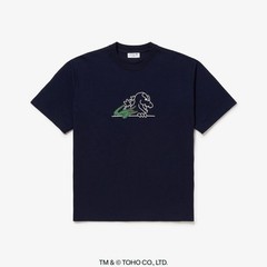 LACOSTE x GODZILLA 2.0 T-Shirt Size 6 XL Navy Japan Limited Godzilla Head