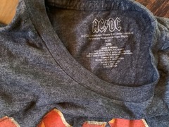 AC/DC Graphic Band T-Shirt Men’s 2XL Black Gray Rock Music Logo Tee