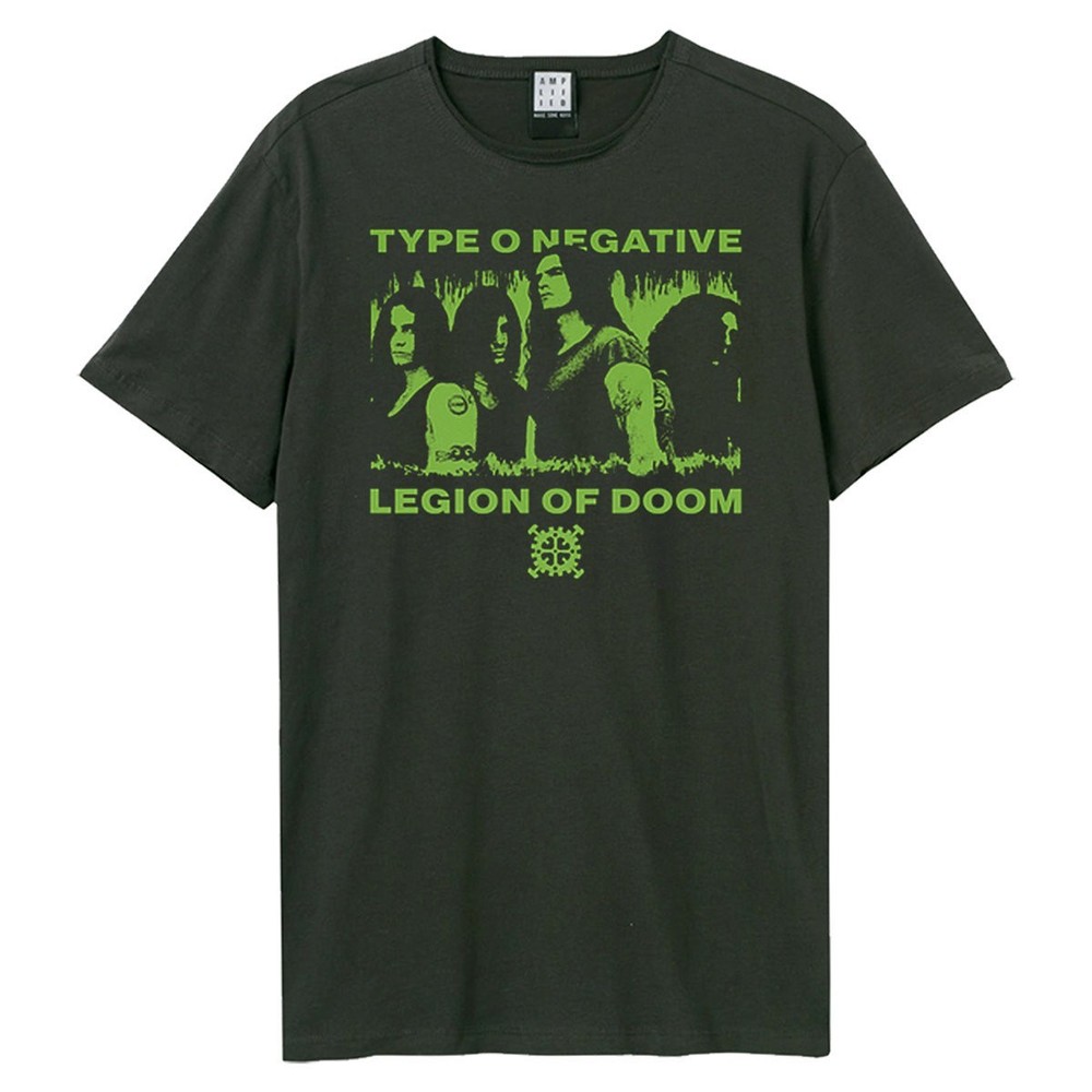 AMPLIFLIED T-Shirt TYPE O NEGATIVE “Legion of Doom” Men’s Tee Charcoal New