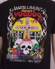 vintage 80s Fashion Victim T-Shirt Marie Laveu’s House of Voodoo single stitch L