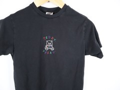 Teddy Fresh T-Shirt Men’s Small Black Embroidered Bear Logo Streetwear Crewneck