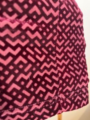 Colorful Burnout Velvet Top 2XL Red Boho Indie Grunge Skater Neutral Festive 90s