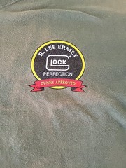 Glock T Shirt Mens XL Green Gun Pistol Biker Vintage READ