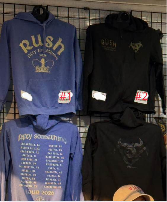 RUSH Fifty Something Tour 2026 Hoodie Prog Rock Band Concert Merch Reprint