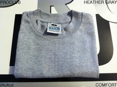 1 NEW PROCLUB COMFORT PLAIN T-SHIRT BLANK HEATHER GRAY TEE PRO CLUB S-3XL 1PC
