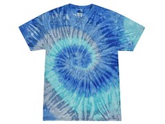 Multi-Color Tie Dye T-Shirts, Kids & Adults Short Sleeve Cotton Colortone