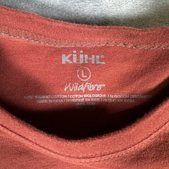 Kuhl Wildfibre Shirt Mens L Red Long Sleeve Organic Cotton Hiking Outdoor