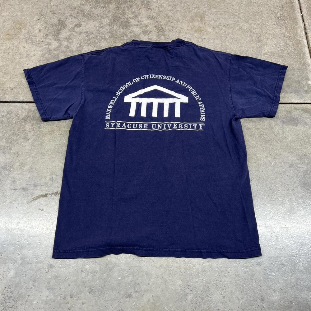 vintage syracuse university collegiate navy shirt size medium