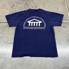 vintage syracuse university collegiate navy shirt size medium