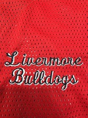 Teamwork Boys Red Mesh Jersey Size 12-14 Athletic Sleeveless Number 47