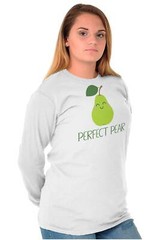 Fruit Humor Cute Funny Pun His Hers Couples Long Sleeve Tshirt for Men or Women