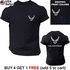 USAF T-Shirt United States Air Force Logo PT Physical Training Military BUF02