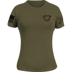 Grunt Style Women’s O.E.F. Veteran T-Shirt – Military Green