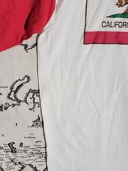 CSG Champs Sports Gear California Republic Raglan Shirt Large Red White 3/4 Mens