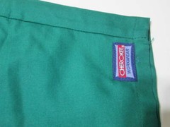 NWT Cherokee Unisex Size L V-Neck Shirt Green Short Sleeve Chest Pocket Workwear