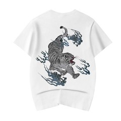 Niepce Japanese Streetwear T-Shirt Embroidery Graphic Tee for Men