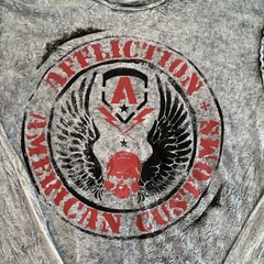 Reversible Affliction American Customs Gray Long Sleeve Tee Men’s XL