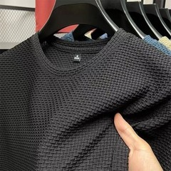 Men’s Cooling Mesh T-Shirt Ice Silk Breathable Short Sleeve Summer Quick Dry Tee