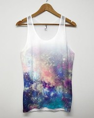 FADED UNIVERSE ALL OVER VEST PRINTED SUBLIMATION GALAXY MEN TOP TANK SINGLET NEW