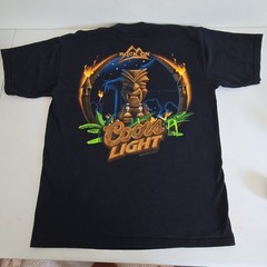 Vintage 2004Gildan Ultra Cotton Heavyweight Coors Light Tiki Graphic Tee Black M