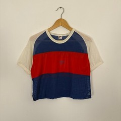 Vintage 70s Nike Sportswear Mesh Cropped Running Shirt Medium Top Athletic