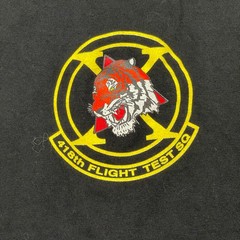 Vintage USAF 418th Flight Test Squadron FLTS T-Shirt Mens XL USA MADE