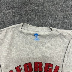 NCAA Shirt Mens Large Gray Georgia Bulldogs Long Sleeve Graphic Tee Crew Neck