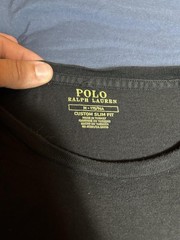 Polo Ralph Lauren Custom Slim Fit Black T-Shirt with Red Pony Logo size M
